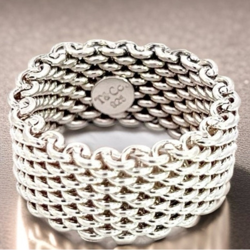 Tiffany & Co. Silver 9.25 Woven Band Ring